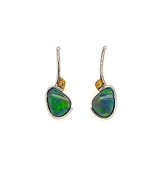 Elektron-lightning ridge-opal-earrings-gold-silver