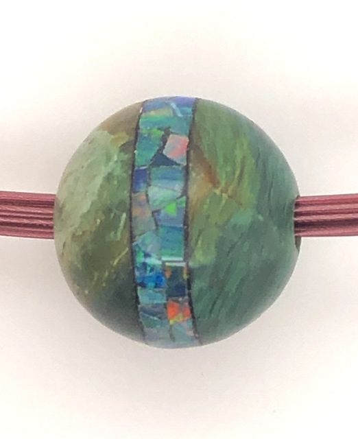 Green-Saturn-opal-bead-mosaic
