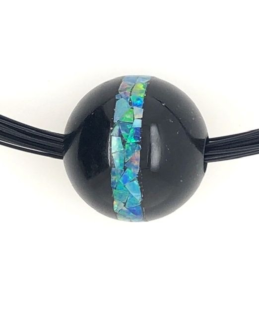 Black-catseye-opal-mosaic-bead