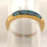 Opal-band-inlay-ring-shank