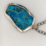 Silver-Turquoise-pendant-nugget