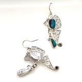 Butterfly-boulder-opal-dangle-earrings