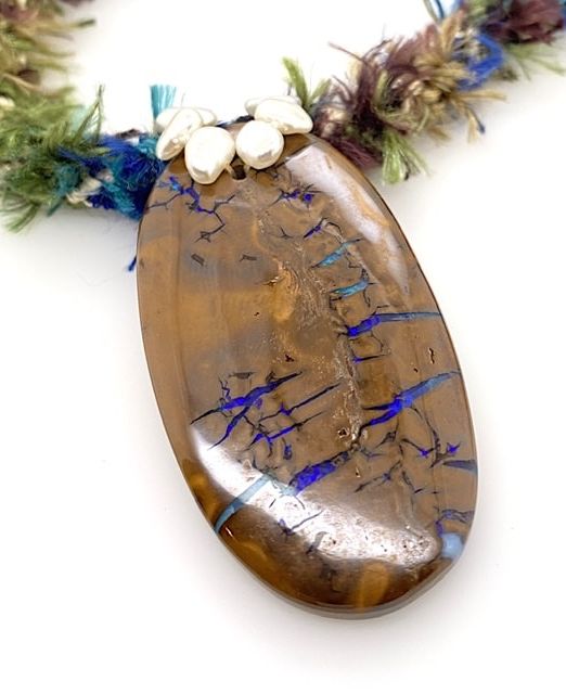 Mohair-pearls-boulder-matrix-opal-neckware