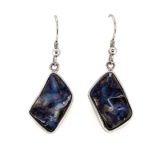Boulder-opal-silver-earrings