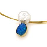 Boulder-opal-keshi-pearl-gold-pendant