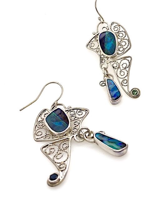 Butterfly-boulder-opal-earrings