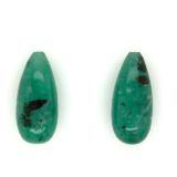 Columbian-Emerald-pyritized-drops-pair